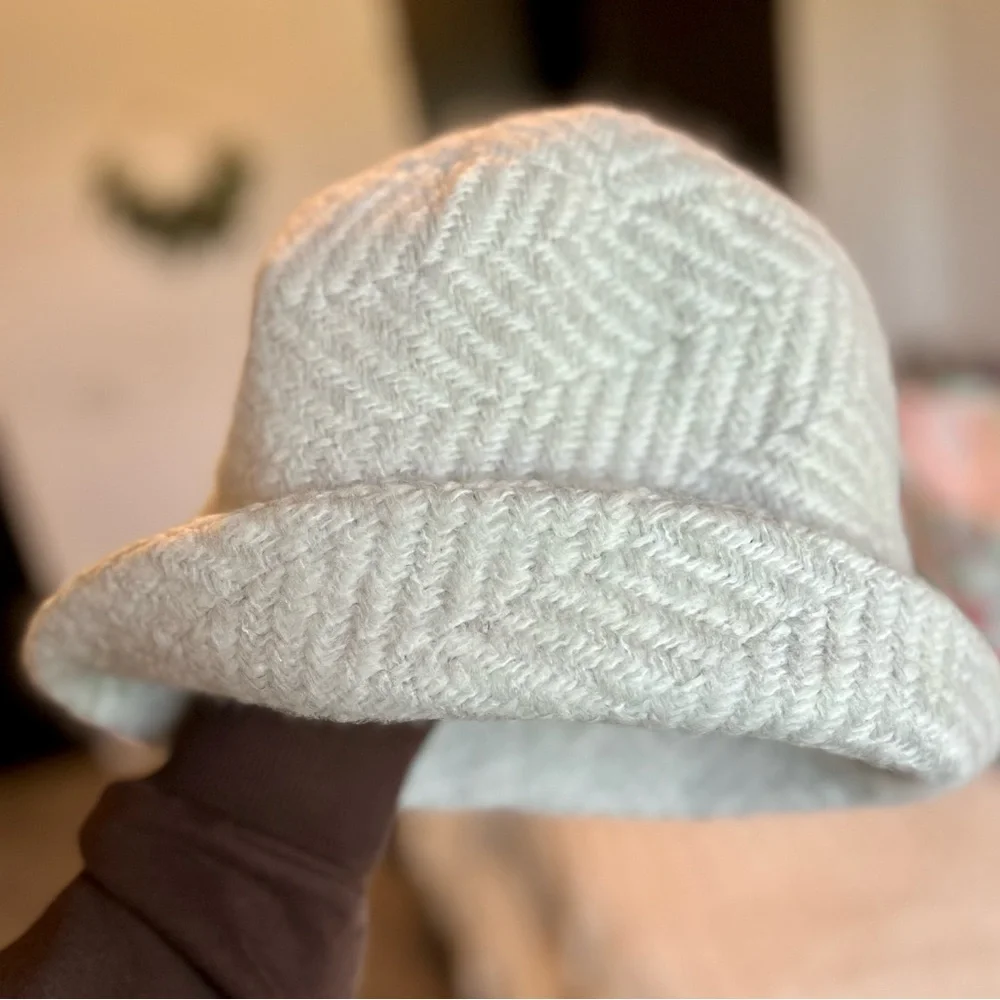 NWT Aran Sweater Market Alpaca Wool Country Hat Herringbone Bucket Style Ireland - Picture 3 of 6